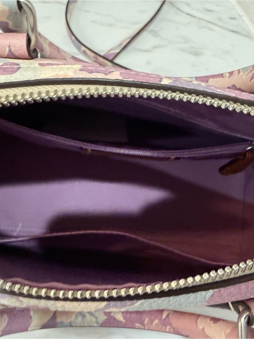 Coach medium Rowan Purple Multi Floral - Picture 8 of 10